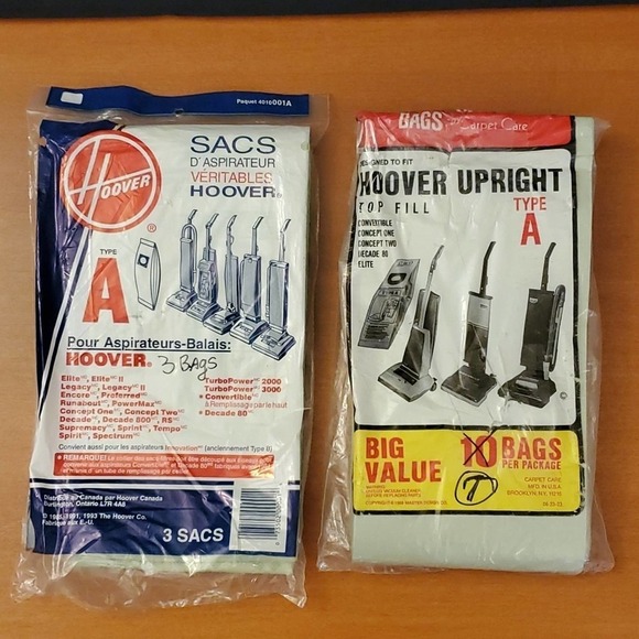 Hoover Upright Type A Vacuum Bags 10 count Combo - Picture 1 of 2
